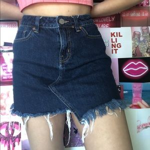 BDG denim unsymmetrical skirt